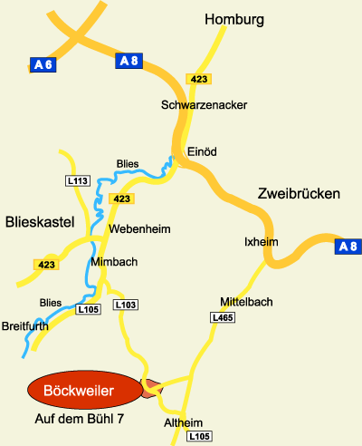 Anfahrt Böckweiler